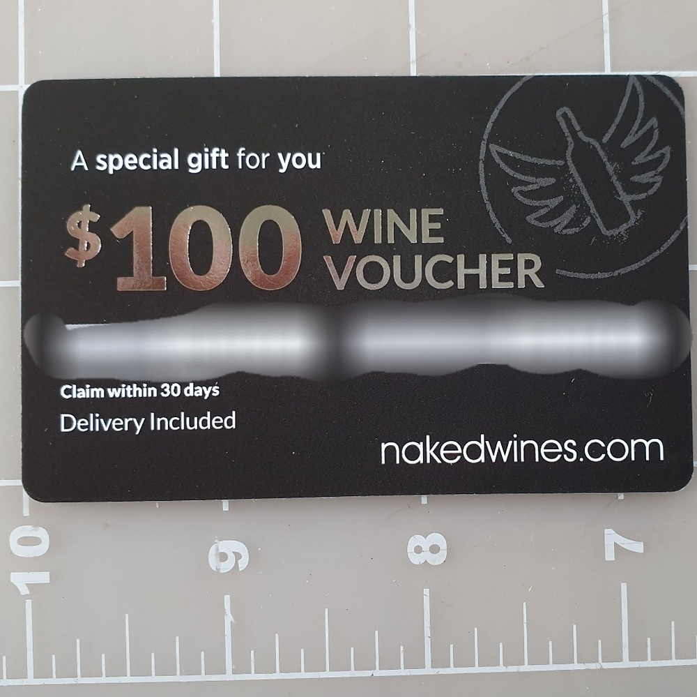 $100 wine voucher great as a gift for wineholics